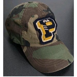 Polo by Ralph Lauren Camouflage Hat with Yellow and Black Logo